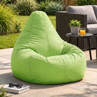 icon Recliner Indoor Outdoor Bean Bag Khaki Bean Bag Chair in Light Green