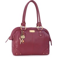 Catwalk Collection Handbags Women's Doctor Large Leather Handbag in Red