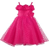 Cinda Girl's Heat Pattern Party Dress in Fuchsia | Size: 8-9 Years