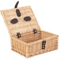 Red Hamper Wicker Buff 30cm Picnic Basket in Brown