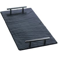 Selbrae House Slate Serving Tray - Large - Plain Handles - Gift Boxed in Dark Grey | Size: 1 Pack