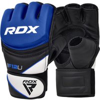 RDX SPORTS Men's RDX F12 MMA Grappling Gloves in Blue | Size: Small