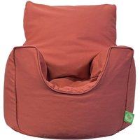 Bean Lazy Cotton Twill Terracotta Bean Bag Arm Chair Toddler Size in Brown | Size: Small