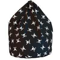 Bean Lazy Cotton Black Pirate Skull & Cross Bones Bean Bag Child Size | Size: Small