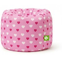 Bean Lazy Women's Cotton Pink Hearts Bean Bag Large Size