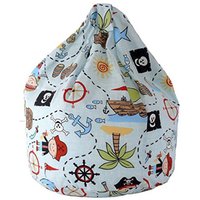 Bean Lazy Cotton Blue Pirate Island Bean Bag Large Size in Light Blue