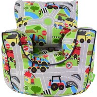 Bean Lazy Cotton Road Map Bean Bag Arm Chair Toddler Size | Size: Small