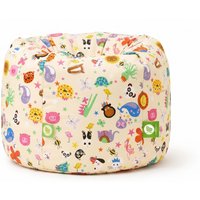 Bean Lazy Cotton Party Animals Bean Bag Large Size in Light Beige
