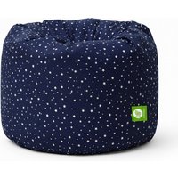 Bean Lazy Cotton Navy Stars Bean Bag Large Size in Dark Blue