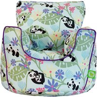 Bean Lazy Cotton Light Blue Panda Bean Bag Arm Chair Toddler Size | Size: Small