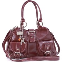 Catwalk Collection Handbags Women's Faith Leather Top Handle Bag With Detachable Crossbody Strap in Brown | Size: Medium