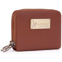 Catwalk Collection Handbags Women's Isla Leather Purse With RDID Protection in Tan | Size: Medium
