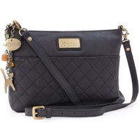 Catwalk Collection Handbags Women's Josie Quilted Leather Clutch Bag With Detachable Cross Body Strap in Black | Size: Small
