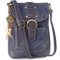 Catwalk Collection Handbags Women's Jolene Small Leather Cross Body Bag in Blue