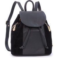 Pixie Small Suede & Leather Drawstring Backpack