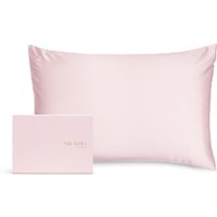 Silk Addict 100% Mulberry Silk Pillowcase - Navy in Light Pink | Size: Standard Pillow Case