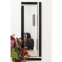 MirrorOutlet Aston Black All Glass Wall Mirror 120 x 40 CM | Size: 1 Pack