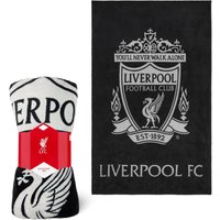 Liverpool FC Men's Crest Blanket in Black