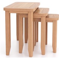 Rest Relax Windham Natual Oak Nest of 3 Tables in Light Oak | Size: Z