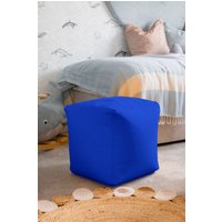 Snug City Waterproof Cube Indoor Outdoor Bean Bag Foot Stool Pouffe in Blue