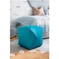 Snug City Waterproof Cube Indoor Outdoor Bean Bag Foot Stool Pouffe in Teal