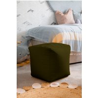 Snug City Waterproof Cube Indoor Outdoor Bean Bag Foot Stool Pouffe in Brown
