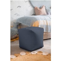 Snug City Waterproof Cube Indoor Outdoor Bean Bag Foot Stool Pouffe in Dark Grey
