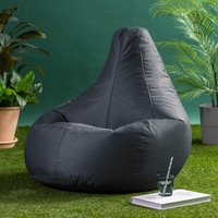 icon Recliner Indoor Outdoor Bean Bag Khaki Bean Bag Chair in Charcoal