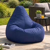 icon Recliner Indoor Outdoor Bean Bag Khaki Bean Bag Chair in Navy