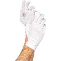 Shatchi White Short Gloves - Captain, Clown, Magician, Fancy Dress, Santa Costume