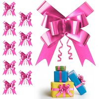 Shatchi 10pcs Hot Pink 50mm/5cm Pull Bows Gift Wrap & Hampers