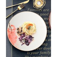 London Boutique Dinner Plates, Premium Quality Fine China Dinner Plates Set of 4 small plates 8 inch in White | Size: 1000L
