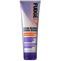 FUDGE Clean Blonde Damage Rewind Purple Violet Toning & Repair Conditioner 250ml in Clear