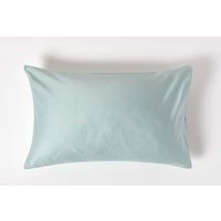 Homescapes - Duck Egg Blue Organic Cotton Housewife Pillowcase 400 Thread Count - Duck Egg Blue