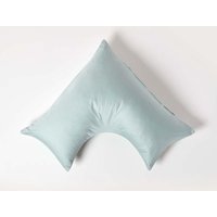 Homescapes - Duck Egg Blue V Shaped Pillowcase Organic Cotton 400 Thread Count - Duck Egg Blue