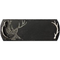 Selbrae House Slate Serving Tray - Small - Stag in Dark Grey | Size: 1 Pack