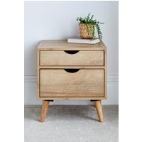 Time4sleep Molle 2 Drawer Oak Finish Bedside in Light Oak