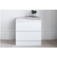 Time4sleep Emma White - 2 Drawer Bedside Table Only
