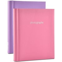 Arpan 2 Pack of Photo Albums Self Adhesive Large Picture Book Modern Style Wiro Binder Totaling 40 Sheets 80 Sides in Blue & Purple