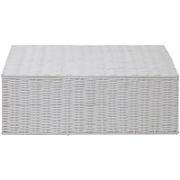 Arpan Resin Woven Under Bed Storage Box, Toy Chest, Hamper Basket With Lid M in White | Size: Medium