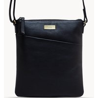 Assots London Women's 'LINBY' Pebble Grain Leather Crossbody Sling Bag in Black