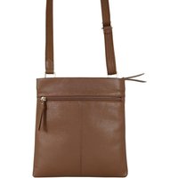 Assots London Women's 'FLORENCE' Pebble Grain Leather Crossbody Sling Bag in Tan