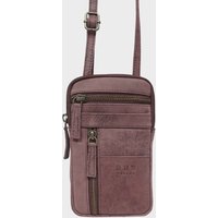 Real Hide Bags Women's 'BROOKE' Real Leather Mobile Phone Crossbody Bag in Plum