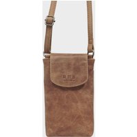 Real Hide Bags Women's 'THEA' Real Leather Mobile Phone Crossbody Bag in Tan