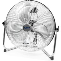 Futura Large 20 inch Floor Fan, with 3 Speeds, High Velocity Fan for Gym, Office, Garage, Outdoor Events, Warehouse & Industrial in Silver