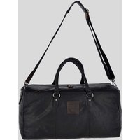 Ashwood Leather 'Pietro' Large Genuine Leather Vintage Holdall in Black