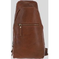 Ashwood Leather Men's Real Leather Three Pocket Sling Bag in Tan