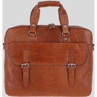 Ashwood Leather Men's 'Stefano' Real Leather Vintage Laptop Work Bag in Tan