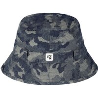 Little Hotdog Watson Adventurer Denim Camo Bucket Hat in Mid Blue | Size: 3-5 Years