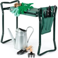 LIVIVO 2 in 1 Garden Kneeler & Seat Foldable Garden Bench with Handles Foam Pad & Tool Bag for Gardening in Bright Green